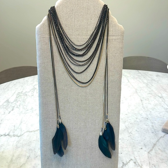 NWT!  Stella & Dot Layered Feather Necklace! - Picture 5 of 10